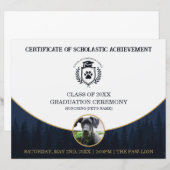 Papier Pet Graduation Certificate Dog Training Diploma (Devant / Derrière)