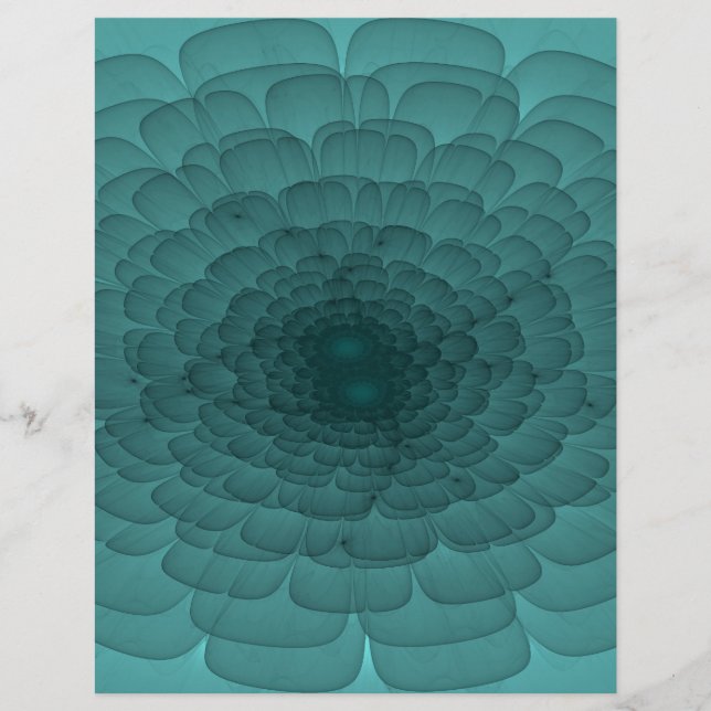 Papier Pétales en Turquoise (Devant)