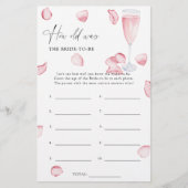 Papier Petals Prosecco - Quel âge avait la mariée pour êt (Devant)