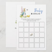 Papier Peter baby shower de lapin Jeu de bingo (Devant / Derrière)