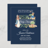 Papier Peter Rabbit BABY SHOWER Invitations (Devant / Derrière)