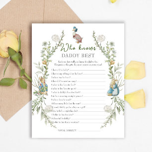Papier Peter the Rabbit Fleur sauvage Baby shower Jeu