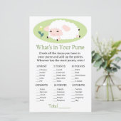 Papier Petit agneau Ce qu'il y a dans votre sac à main (Debout devant)