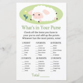 Papier Petit agneau Ce qu'il y a dans votre sac à main (Devant)