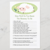 Papier Petit agneau Comme vous connaissez bien le jeu du  (Devant)