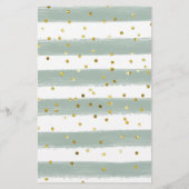 Papier Petit Agneau doux vert Baby shower Visage bébé (Dos)