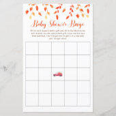 Papier Petit Baby shower Citrouille Bingo Camion rouge Au (Devant)