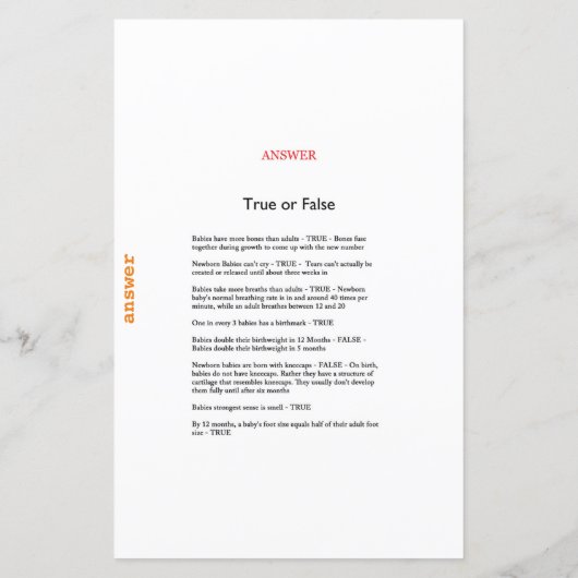 Papier Petit Baby shower Citrouille IMPRIMÉ (Dos)