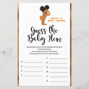 Papier Petit Baby shower Citrouille IMPRIMÉ