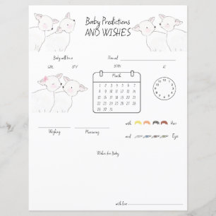 Papier Petit Baby shower d'agneau