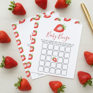 Papier Petit Baby shower de fraise doux Bingo
