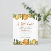 Papier petit baby shower de verdure d'agrumes orange (Debout devant)