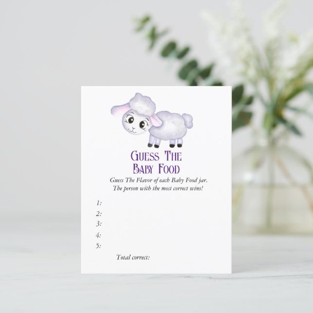 Papier Petit Baby shower mouton agneau (Debout devant)