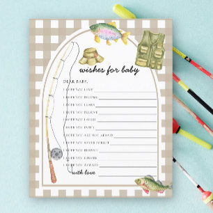 Papier Petit baby shower pêcheur Voeux pour bébé
