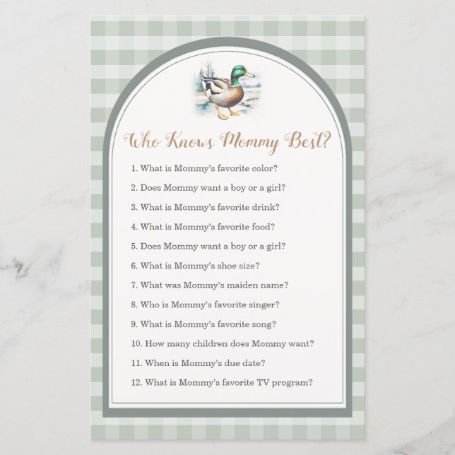 Papier Petit Baby shower Qui Connaît Maman Le Meilleur (Devant)