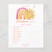 Papier Petit Baby shower Sunshine Wings for Baby Invit (Devant)