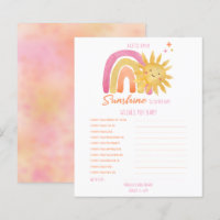 Petit Baby shower Sunshine Wings for Baby Invit