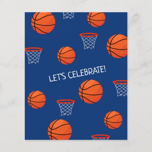 Papier Petit Basketball Rookie Budget Bleu 1er Anniversai (Dos)