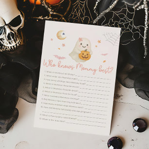 Papier Petit Boo d'Halloween rose qui connaît le mieux Ma