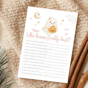 Papier Petit Boo d'Halloween rose qui connaît le mieux Pa