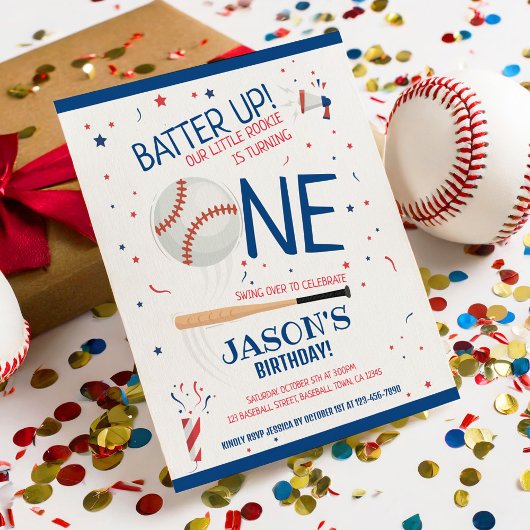 Papier Petit budget de baseball pour la recrue Invitation