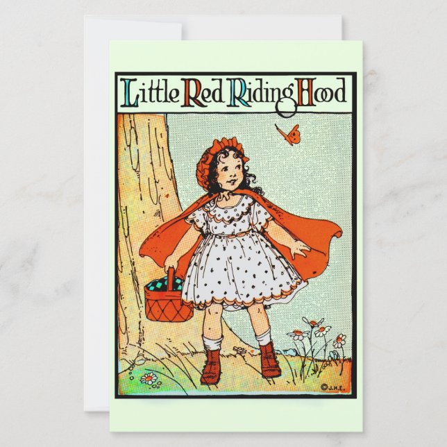 Papier Petit Chaperon Rouge Vintage Mignon (Devant)