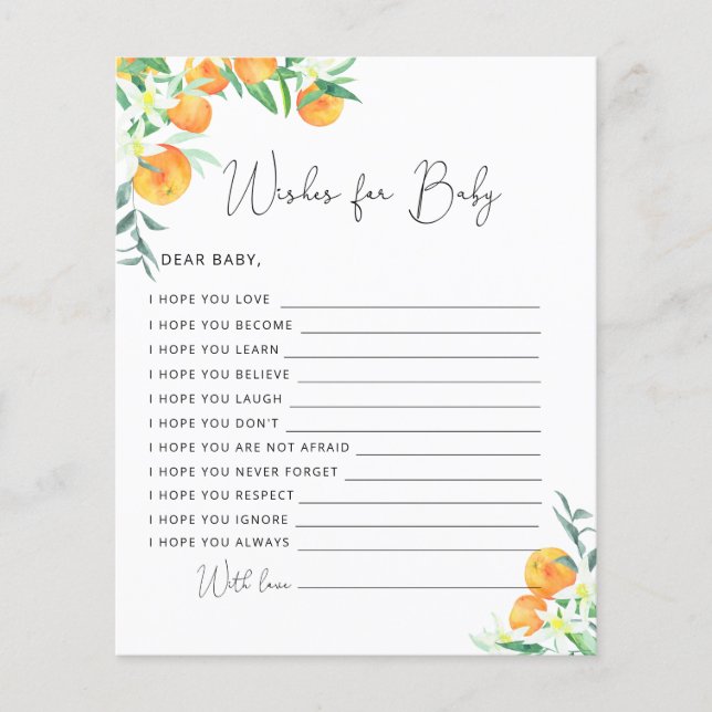 Papier Petit chéri Vœux pour bébé (Devant)