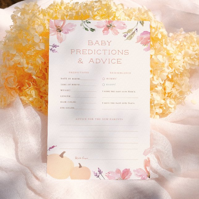 Papier Petit Citrouille Baby Predictions & Conseils Jeu (Créateur téléchargé)