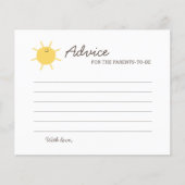 Papier Petit Conseil Bébé Sunshine Pour Les Parents À Êtr (Devant)