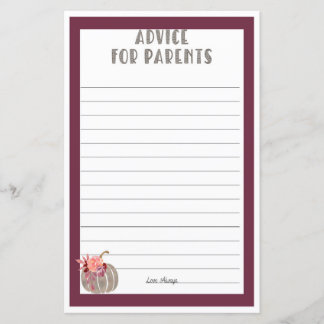 Papier Petit conseil Citrouille