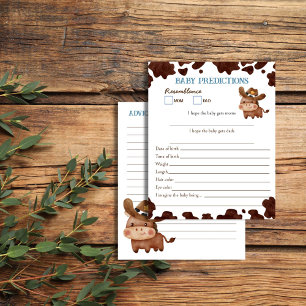 Papier Petit cowboy baby shower bébé conseils de prédicti