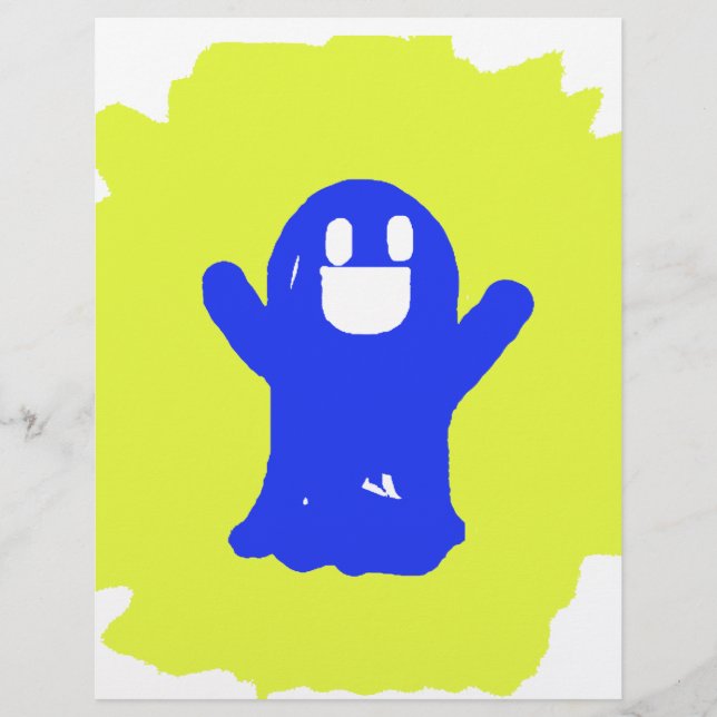 Papier Petit fantôme bleu (Devant)