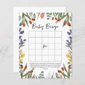 Papier Petit Fleur sauvage En Chemin Bingo Bébé Automne (Devant / Derrière)