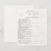 Papier petit flocon de neige baby shower d'hiver quiz (Devant / Derrière)