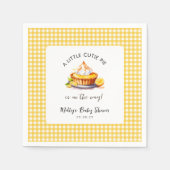 Papier Petit gâteau citron En vichy Baby shower serviette (Devant)