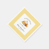 Papier Petit gâteau citron En vichy Baby shower serviette (Coin)