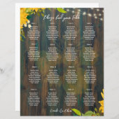 Papier PETIT GRAPHIQUE DE SIÈGE EN Bois Rustique 16 Table (Devant / Derrière)