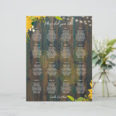 Papier PETIT GRAPHIQUE DE SIÈGE EN Bois Rustique 16 Table (Debout devant)