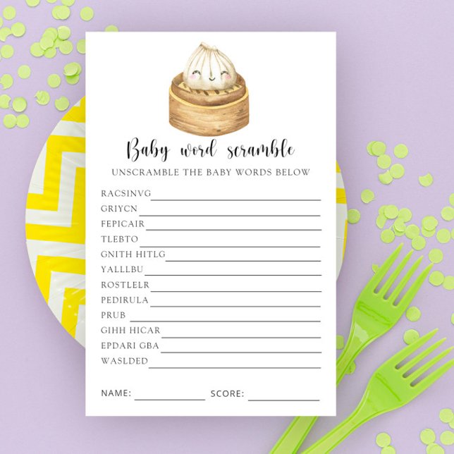 Papier Petit jeu de mots mêlés Bébé boulette (Créateur téléchargé)