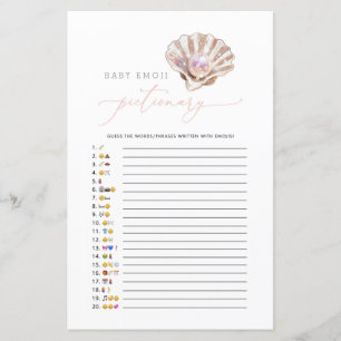 Papier Petit jeu de Pictionary Emoji Little Pearl pour Ba