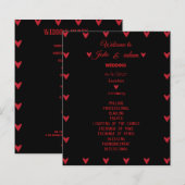 Papier petit mariage de coeur (Devant / Derrière)