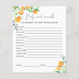 Papier Petit mignon Mot Saut Jeu Baby shower