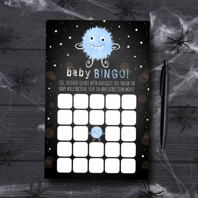 Papier Petit Monster Halloween Baby shower Bingo (Créateur téléchargé)