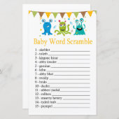 Papier Petit Monstres mignonne Baby mot jeu brouillon jeu (Devant / Derrière)