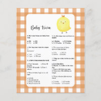 Petit poussin - Bébé Quiz | Jeu de Baby Shower