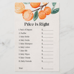 Papier petit prix de baby shower mignonne est le bon jeu