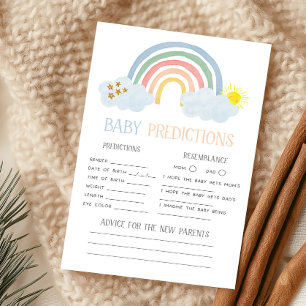 Papier Petit rayon de soleil Bébé Jeu de prédictions