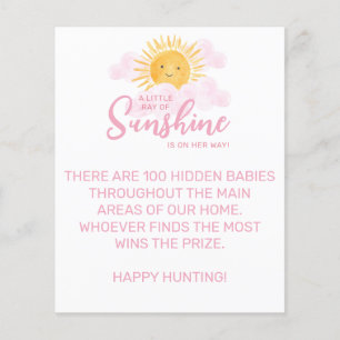 Papier Petit rayon de soleil Jeu pour Baby Shower