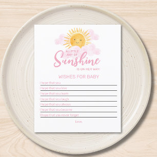 Papier Petit Rayon De Soleil Vœux Pour Jeu De Baby Shower