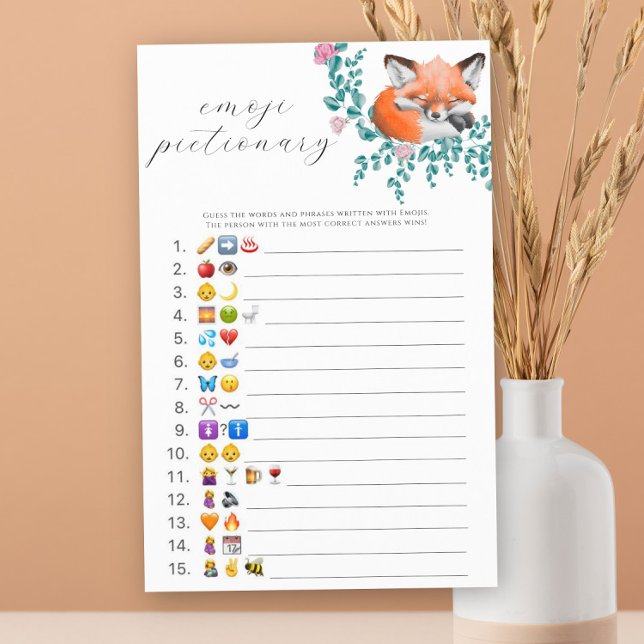 Papier Petit renard - Jeu de pictionary Emoji (Créateur téléchargé)